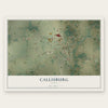 Callisburg, Texas map print, the full design