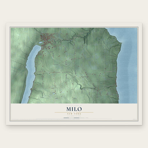Milo, New York map print, the full design