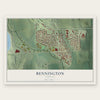 Bennington, Nebraska map print, the full design