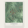 Lanesville, Indiana map print, the full design