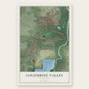 Columbine Valley, Colorado map print, the full design