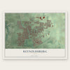 Reynoldsburg, Ohio map print, the full design