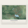 Allentown, New Jersey map print, the full design