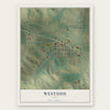 Westside, Iowa map print, the full design