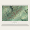 Delta, Pennsylvania map print, the full design