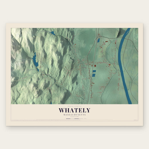 Whately, Massachusetts map print, the full design
