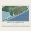 Village of Southampton, New York map print, the full design