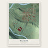 Saxton, Pennsylvania map print, the full design