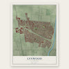 Lynwood, California map print, the full design