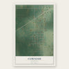 Cornish, Oklahoma map print, the full design