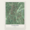 Alabaster, Alabama map print, the full design
