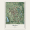 DeLand, Florida map print, the full design