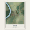 Sidon, Mississippi map print, the full design