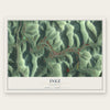 Inez, Kentucky map print, the full design