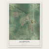 Hampton, Minnesota map print, the full design