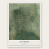 Ravenna, Texas map print, the full design