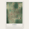 Oakes, North Dakota map print, the full design