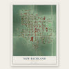 New Richland, Minnesota map print, the full design