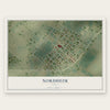 Nordheim, Texas map print, the full design