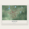 Milbank, South Dakota map print, the full design