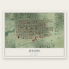Jerome, Illinois map print, the full design