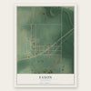 Faxon, Oklahoma map print, the full design