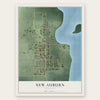 New Auburn, Minnesota map print, the full design