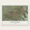 Home Gardens, California map print, the full design