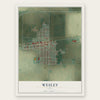Wesley, Iowa map print, the full design