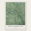 Town of Turtle Lake, Wisconsin map print, the full design