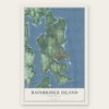 Bainbridge Island, Washington map print, the full design