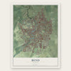 Bend, Oregon map print, the full design
