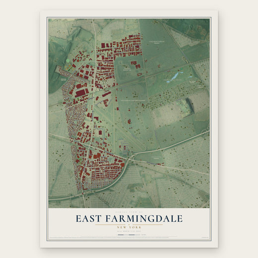 East Farmingdale, New York map print, the full design