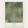 Gate, Oklahoma map print, the full design