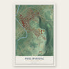Philipsburg, Pennsylvania map print, the full design