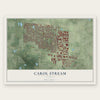 Carol Stream, Illinois map print, the full design
