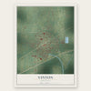 Vinton, Louisiana map print, the full design