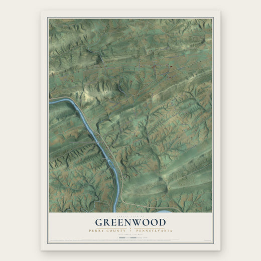 Greenwood, Perry County, Pennsylvania map print, the full design