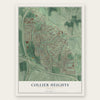 Collier Heights, Georgia map print, the full design
