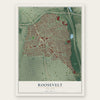 Roosevelt, New York map print, the full design