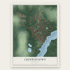 Chestertown, Maryland map print, the full design
