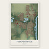 Independence, Oregon map print, the full design