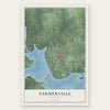 Farmerville, Louisiana map print, the full design
