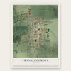 Franklin Grove, Illinois map print, the full design
