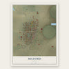 Milford, Utah map print, the full design