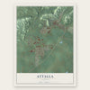 Attalla, Alabama map print, the full design