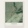 Linndale, Ohio map print, the full design