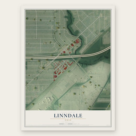Linndale, Ohio map print, the full design
