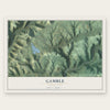Gamble, Pennsylvania map print, the full design