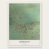 Sheridan, Montana map print, the full design